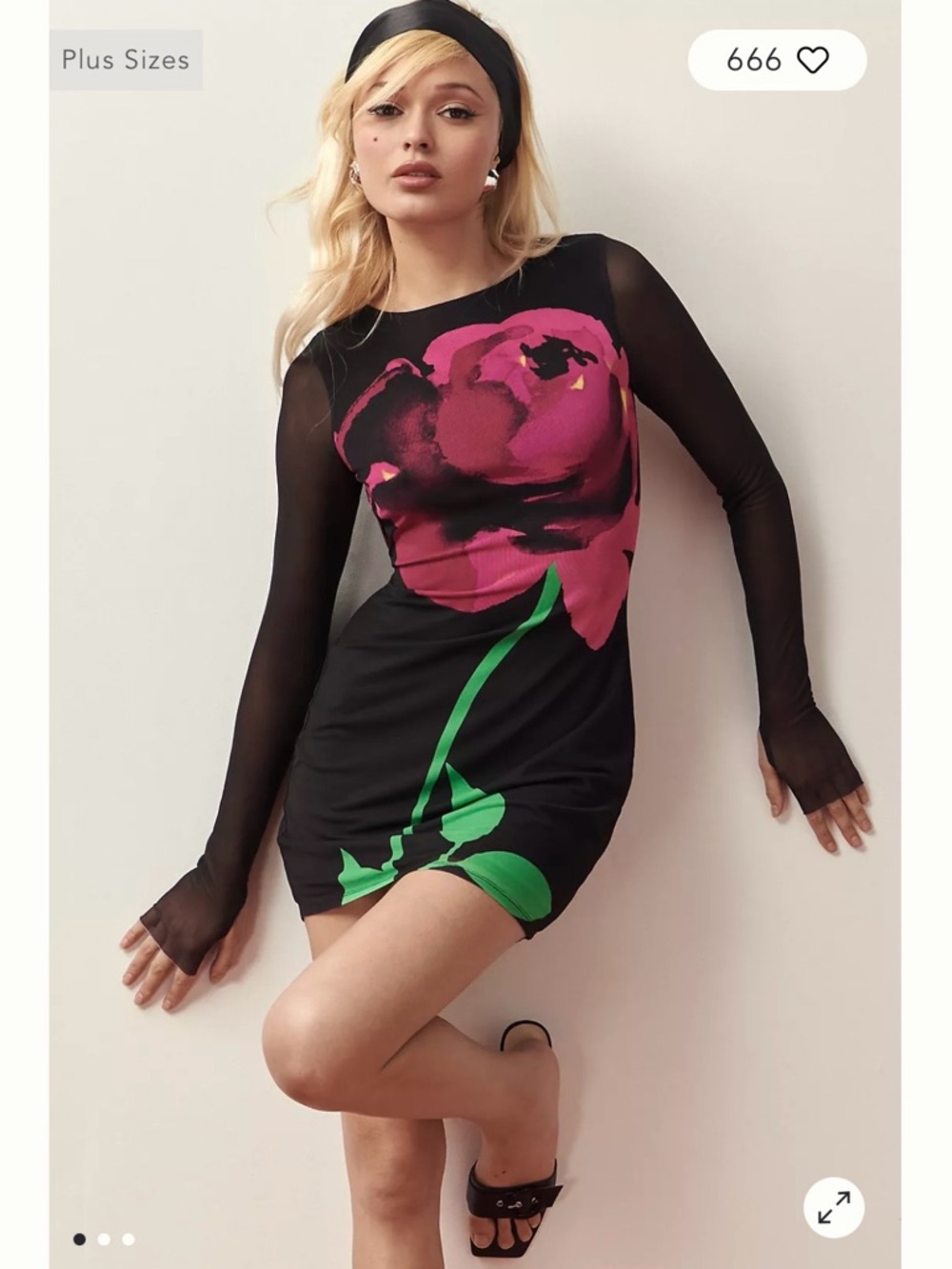 Mini Dress with Floral Design